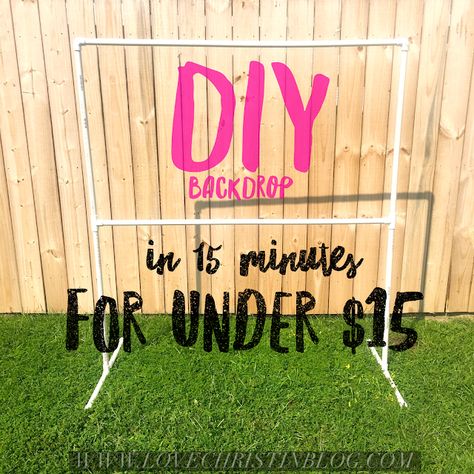 Diy Pvc Pipe Backdrop, Party Backdrop Stand, Diy Backdrop Stand, Pvc Backdrop, Photo Backdrop Stand, Diy Photo Booth Backdrop, Outdoor Backdrops, Diy Birthday Backdrop, Diy Photo Backdrop