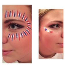 High school Football  spirit  Face paint War paint  Game day Spirit Face Paint, School Spirit Face Paint, Football Face Paint, Carnaval Make-up, Highschool Football, School Spirit Week, Homecoming Spirit Week, School Spirit Days, Face Paint Ideas