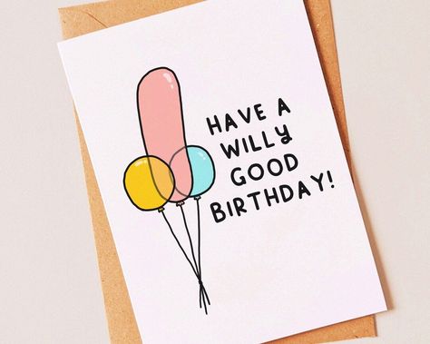 Funny, Rude Birthday Card for Him or Her, Best Friend, Work Friend, Boyfriend, Girlfriend, Brother, Sister, Mum, Dad, Cousin or Auntie - Etsy UK Funny Diy Birthday Cards, Funny Cards For Friends, Funny Wishes, Happy Birthday Cards Diy, Best Friend Birthday Cards, Best Friend Cards, Creative Birthday Cards, Birthday Card For Him, Birthday Cards For Brother