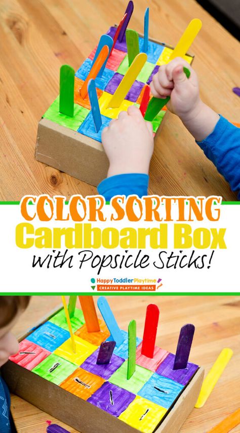 Montessori, Pandas, Popsicle Stick Games Learning, Color Activity For Preschoolers, Popsicle Stick Crafts Toddlers, Color Popsicle Stick Activity, Color Matching Popsicle Sticks, Popsicle Learning Activities, Activities For Colors Preschool