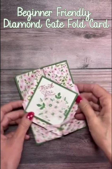 Get ready to wow with this fun fold card tutorial! It is surprisingly easy to make, yet guaranteed to impress anyone lucky to receive it! Plus, it's the perfect opportunity to give your Designer Series Paper some love! Creating Cards Ideas Simple, Card Making Christmas Cards, Folded Cards Tutorial, Fun Fold Cards Tutorials Cardmaking, 3 X 3 Cards, Designer Series Paper Card Ideas, Folding Cards Ideas Tutorials, New Card Ideas, Fun Folds For Cards