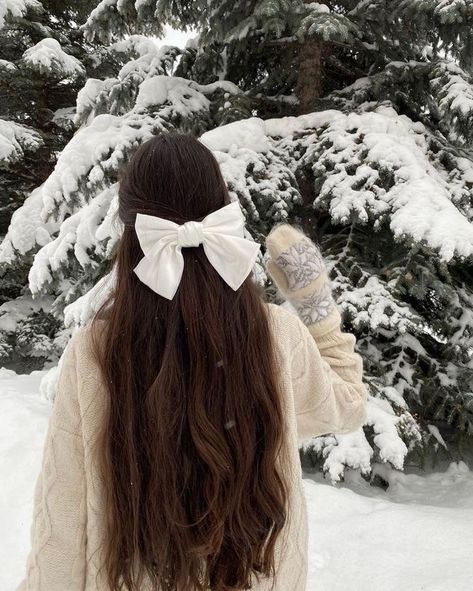 Snow Hairstyles, Xmas Hairstyles, Preppy Winter, Cold Girl, Winter Princess, Snow Girl, Winter Inspo, Soft Girl Aesthetic, Christmas Feeling