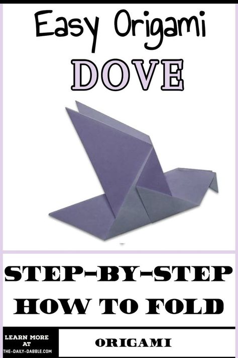 Origami Dove Instructions, Origami Dove Easy, Origami Peace Dove, Paper Doves How To Make, Lds Origami, Dove Crafts For Kids Sunday School, Classroom Altar, Dove Crafts For Kids, Dove Origami