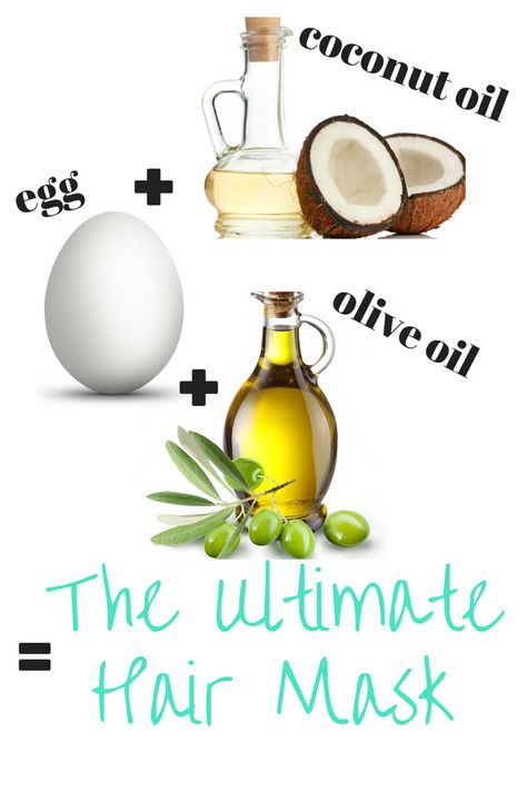 The Ultimate hair mask for super soft, shiny, voluminous, healthy, strong, and LONG hair!    1-2 Eggs 1-2 tblsp Coconut Oil 1-2 tblsp Olive Oil   Read on... Hair Care Tips, Ultimate Hair Mask, Diy Hair Masks, Coconut Oil Hair Mask, Diy Hair Mask, Coconut Oil Hair, Hair Remedies, Natural Diy, Hair Repair