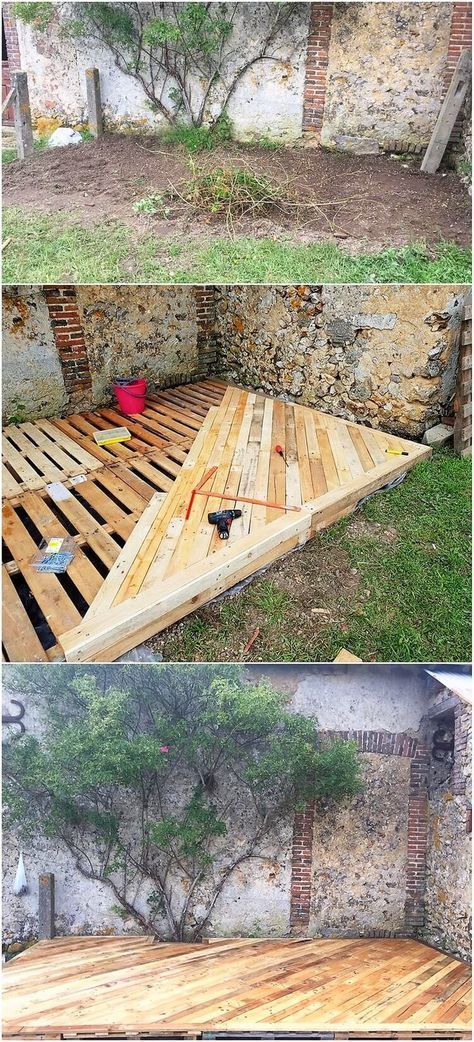 [PaidLink] 61 Great Wooden Pallet Garden Ideas Advice To Save In All Season #woodenpalletgardenideas Taman Diy, Wood Pallet Recycling, Jardim Diy, Wooden Deck, Pallet Decor, Have Inspiration, Pallets Garden, Pallet Garden, Terrace Design