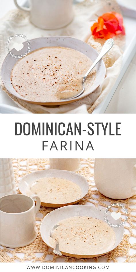 Farina Recipe Breakfast, Recipes With Farina, Cream Of Wheat Dessert, Chofan Dominicano Recipe, Dominican Dessert Recipes, Avena Dominican Recipe, Cream Of Wheat Recipes Desserts, Dominican Oatmeal Recipe, Cream Of Wheat Recipes Breakfast