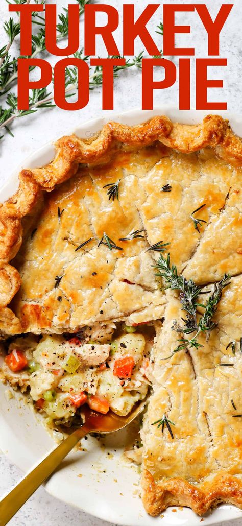 Essen, Quiche, Best Turkey Pot Pie, Homemade Turkey Pot Pie, Turkey Pot Pie Recipe, The Best Turkey, Pot Pie Filling, Turkey Pot, Carlsbad Cravings