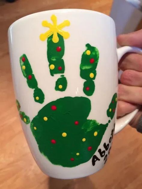 50+ Adorable DIY Christmas Gifts for Grandparents To Melt Their Hearts | HubPages Handprint Gifts For Grandparents Christmas, Christmas Crafts To Give Parents, Infant Holiday Gifts For Parents, Diy Toddler Christmas Gifts For Parents, Parent Gifts Preschool Christmas, Infant Keepsake Ideas, Christmas Mug Crafts For Kids, Toddler Christmas Gifts To Make, Prek Christmas Crafts For Parents Gift Ideas