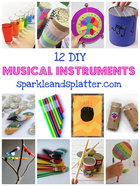 Make your own DOY musical instruments! Make Musical Instruments Preschool, Preschool Diy Musical Instruments, Instrument Crafts Preschool, Make Your Own Musical Instruments Kids, Make A Musical Instrument Project, Craft Musical Instruments For Kids, Make Your Own Musical Instruments, Making Instruments Preschool, Make Your Own Instruments Kids