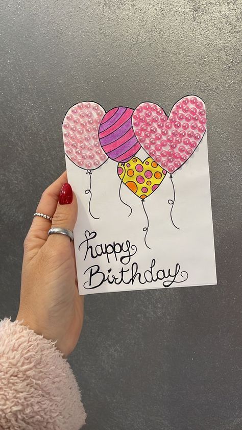 Birthday Cards Mom Diy, Happy Birthday Handmade Gift, Happy Birthday Diy Card Creative, Happy Birthday Cards Mom, Birthday Card Inspo For Mom, Happy Birthday Mom Ideas, Diy Gift Cards Ideas Happy Birthday, Birthday Card For Sister Diy, Card Ideas For Moms Birthday