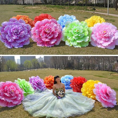 Flower Umbrella, Chinese Peony, Flower Props, Floral Umbrellas, Dance Props, Flower Games, Retro Chinese, Stage Props, 8 Martie