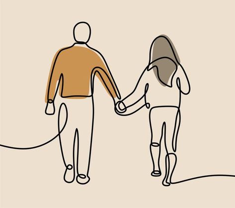 Couple in relationship holding hand date... | Premium Vector #Freepik #vector #background #wedding #people #heart Hugging Drawing, People Holding Hands, Relationship Cartoons, Single Line Art, Illustration Story, In Relationship, Hugging Couple, Valentines Day Couple, Valentines Day Background