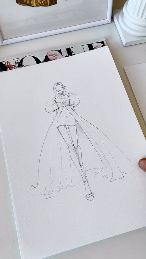 Course starts this Monday 🕶 are you in? 🔹What will be there? You’ll learn to sketch from scratch till your own fashion ideas 🔹What… | Instagram Couture, Fashion Dresses Design, Pencil Fashion Sketches, Fashion Design Learning, Outfits Designs Drawing, Design Drawings Art, Fashion Sketches Tutorial, How To Be A Fashion Designer, Sketches Fashion Designers