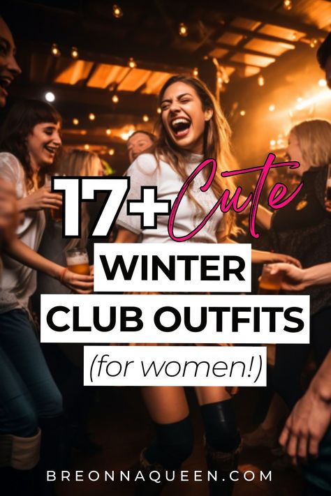 "Stay chic and cozy this winter with these 17 clubbing outfits that are perfect for any night out! From trendy sweaters to statement coats, these outfits will keep you looking hot all season long. #clubwear #winteroutfits #womenfashion Casual Club Outfits Winter, Modest Clubbing Outfits Nightclub, Cold Weather Club Outfits, Winter Club Outfit Clubwear Night, Club Outfit Ideas For Women, Party Outfit Night Club Winter, Nightclub Outfits For Women, Jazz Club Outfit Classy, Night Out Outfit Winter Club