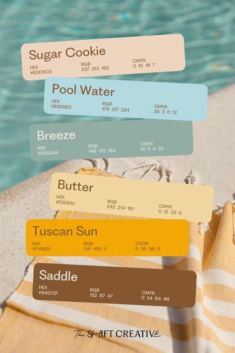 color palette summer, blue, yellow, beige, color palette art, color palette, design, color palette occasion, color palette style, color palette material Beach Pallette Colour Palettes, Summer Color Hex Codes, August Palette Color, Breezy Color Palette, Canva Brand Color Palette, Beige Aesthetic Palette, Pina Colada Color Palette, 2024 Trending Color Palette, Graphic Design Palette Color