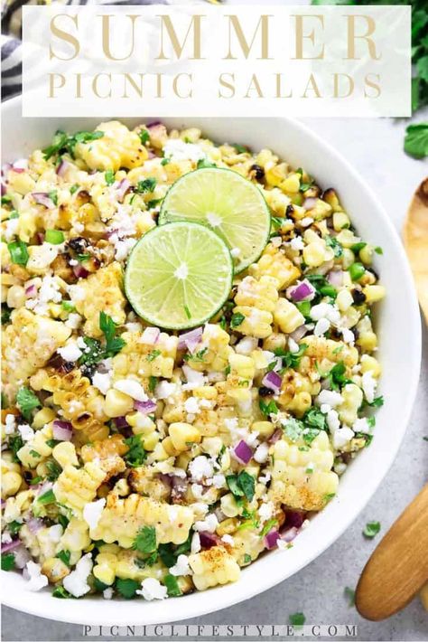 Jazz up your summer picnic salad routine with these gorgeous summer salad ideas. Picnic Salad Ideas, Summer Picnic Salads, Best Summer Salad Recipes, Fresh Summer Salads, Summer Salad Ideas, Picnic Salad Recipes, Salads For Summer, Healthy Cookout, Salads For Picnics