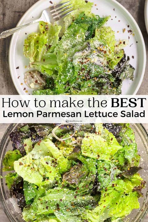 Easy Lettuce Salad, Lettuce Salad Recipes, Best Salad Recipes, Lettuce Salad, Mediterranean Dishes, Mediterranean Diet Recipes, Salad Dressing Recipes, Veggie Dishes, Healthy Salad Recipes