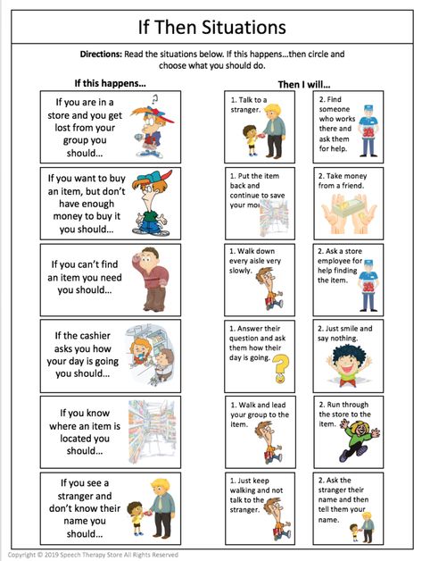 Speaking Skills Activities, Safety Awareness Speech Therapy, Speech Therapy Conversation Activities, Speech Therapy Social Skills, Aba Therapy Printables, Life Skills Speech Therapy Activities, Free Aba Therapy Printables, Speech Therapy Flashcards Free Printable, Life Skills Worksheets Special Education