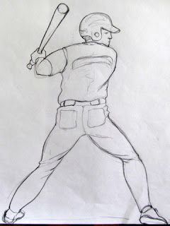 Croquis, Baseball Drawing Sketches, Baseball Drawing Ideas, Baseball Drawing Reference, Baseball Drawing Easy, Sports Painting Ideas, Baseball Painting Ideas, Baseball Player Drawing, Baseball Doodles