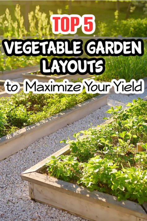 Learn how to optimize your garden space and increase your harvest. #GardeningTips #VegetableGarden

https://dianfarmer.com/the-top-5-vegetable-garden-layouts/
#mygarden #gardenlife #veggiegarden #gardentips #homegrown #plants #urbangarden #growyourownfood Permaculture, Vegetable Raised Beds Layout, Multiple Raised Garden Beds Layout, Garden Design Vegetable Layout, How To Maximize Garden Space, Efficient Garden Layout, Minnesota Garden Vegetables, Veg Garden Layout Raised Beds, Planting Garden Vegetable Layout