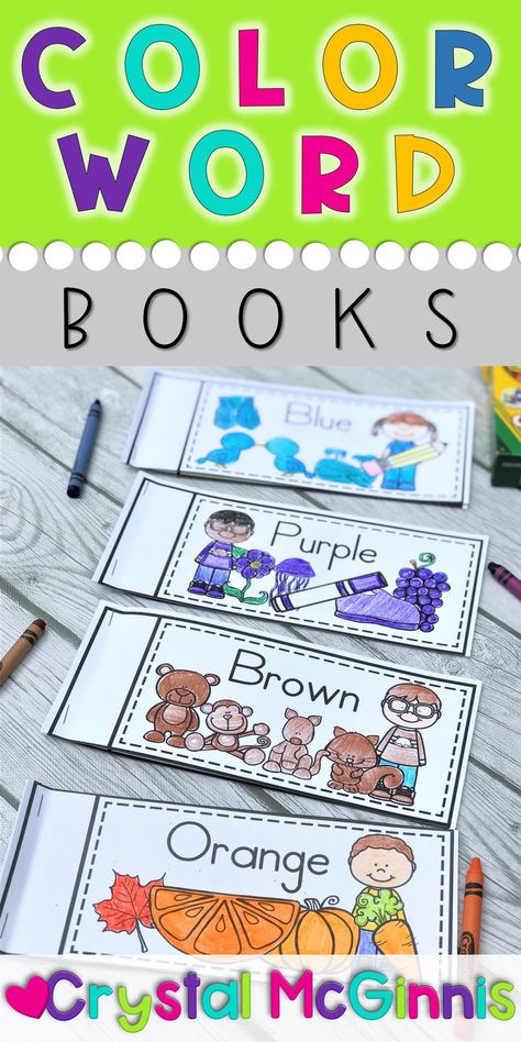 Learning Color Words Kindergarten, Books About Colors For Kindergarten, Color Week Kindergarten Activities, Color Days In Preschool, Learning Colors Kindergarten, Teaching Color Words In Kindergarten, Colors Unit Preschool, Color Word Activities For Kindergarten, Color Week Kindergarten