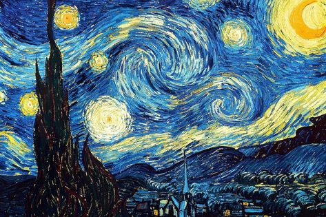 "Starry Night" Diamond Painting Kit (Full Drill) - Paint With Diamonds فنسنت فان جوخ, Famous Art Paintings, Van Gogh Wallpaper, Van Gogh Pinturas, Van Gogh Arte, Masterpiece Art, Starry Night Painting, Art Masterpieces, Seni Vintage