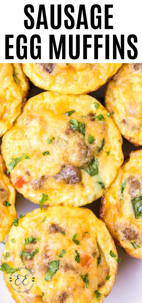 Make Ahead Sausage Egg Muffins, Sausage Eggs And Cheese Muffins, Breakfast Sausage Egg Muffins, Egg Cheese Sausage Muffins, Things To Make With Breakfast Sausage, Muffin Eggs Cups, Sausage And Egg Breakfast Cups, Breakfast Sausage Egg Bites, Egg Sausage And Cheese Muffins