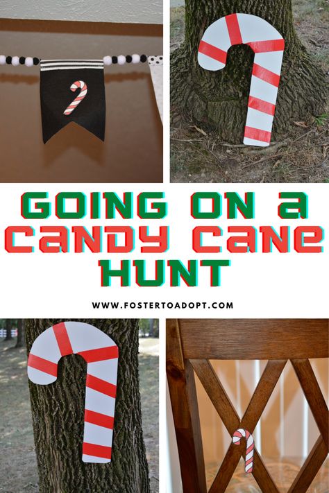 Candy Cane Hunt Printable, Candy Cane Hunt For Kids, Candy Cane Scavenger Hunt Free Printable, Christmas At School, Candy Cane Hunt, Candy Cane Scavenger Hunt, Adoption Tips, Giant Candy Cane, Scavenger Hunt Clues