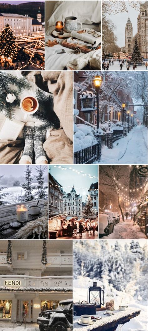 Winter Asthetic Wallpers, January Collage Wallpaper, Winter Wallper, Winter Lockscreens Aesthetic, Winter Collage Wallpaper, Winter Aesthetic Collage, Winter Astethic, Winter Collages, Fall Season Photography