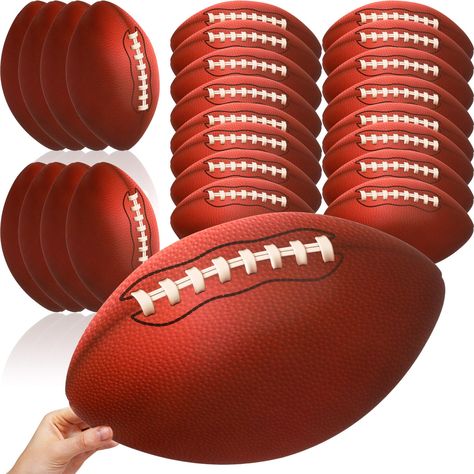 PRICES MAY VARY. Abundant Quantity for Football Party: with 100 pieces of football party decorations included in each package, you can easily create a classic and immersive football themed atmosphere that will leave your guests an unforgettable memory Funny Designs: these football cutouts feature playful and cute designs, and you can consider them as desk tags, invitation postcard for craft projects and games, and write the names of the players on the other side which does not have the cover fil Football Locker Decorations High School Homecoming, Football Theme Table Decor, Football Field Decorations Homecoming, Football Field Decorations, Homecoming Float Ideas Football, Football Homecoming Ideas, Football Signs For Players, Football Locker Decorations High School, Football Cutouts