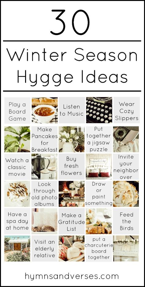 Natal, Hygge Bucket List, Hygge Winter Ideas, Hygge New Year, Hygge New Years Eve, Hygge Activities Winter, Cozy Day Ideas, Living With The Seasons, Winter Hygge Ideas