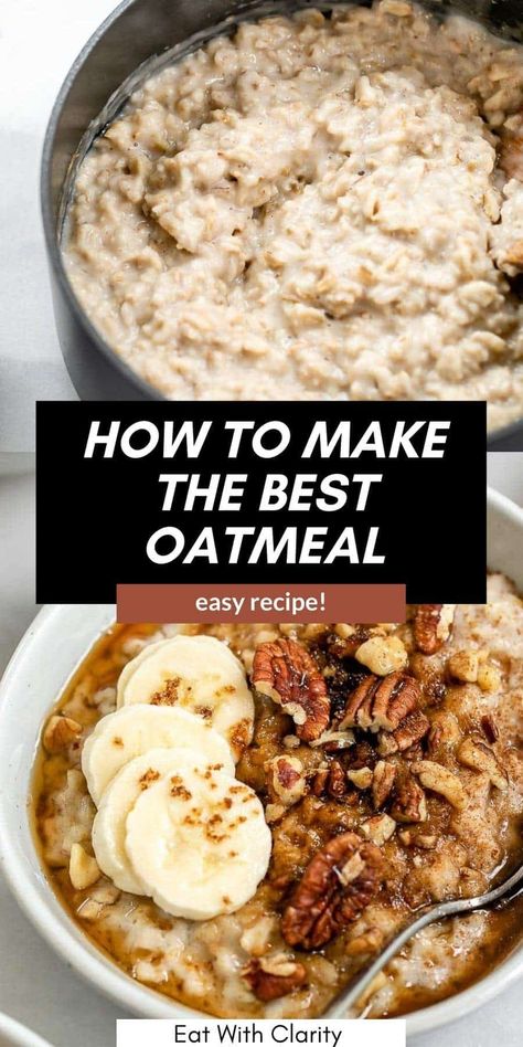 Best Oatmeal Recipe, Easy Oatmeal Recipes, Healthy Oatmeal Recipes, Snack Prep, Easy Oatmeal, Best Oatmeal, Healthy Oatmeal, Lost 100 Pounds, Oats Recipes