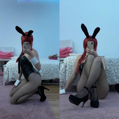 This for all the Makima haters out there 💪 you are valid😮‍💨 🐸ANYWAY if you wanna vibe and chat with me, come join my twitch streams, it’s worth 💯💯🐸 Also how do we feel about adding memes at the end of posts? It’s kinda silly 🫢💗 #bunnysuit #chainsawmancosplay #mirrorshot #cosplayfashion #animecosplay #makimacosplay #bunnygirlcosplay #mirrorpic #cosplaycommunity #cosplayphotography Bunny Makima, Bunny Suit Pose, Bunnysuit Cosplay, Makima Cosplay, Bunny Cosplay, Bunny Suit, Bunny Outfit, Male Cosplay, Figure Poses