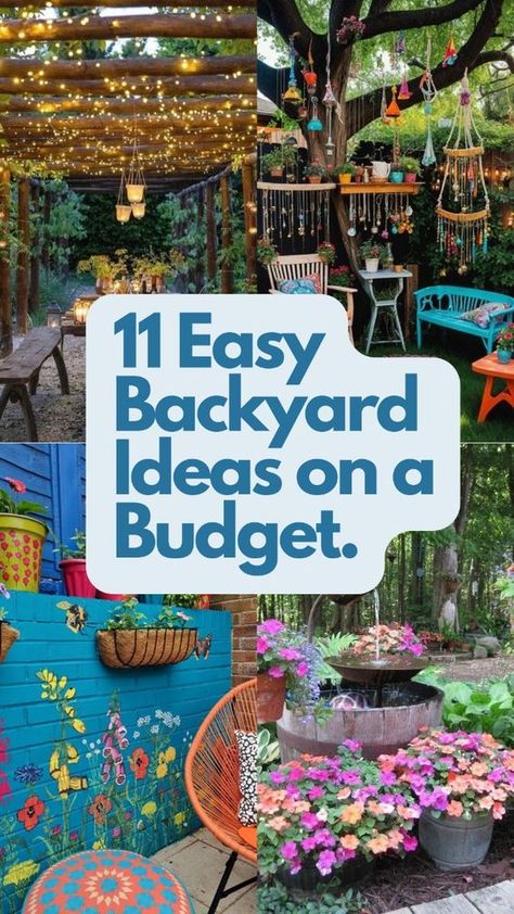 Who says a backyard oasis has to come with a hefty price tag? Fear not, fellow outdoor enthusiast! This guide is packed with easy backyard ideas on a budget that will craft a backyard oasis that caters to your every mood — a peaceful retreat, a bustling entertainment zone, or a whimsical escape from the everyday Creating A Backyard Oasis, Transform Backyard On A Budget, Peaceful Backyard Ideas, Easy Cheap Backyard Ideas, Diy Yard Ideas On A Budget, Small Backyard Oasis On A Budget, Easy Backyard Ideas On A Budget, Diy Backyard Ideas On A Budget, Backyard Entertainment Ideas