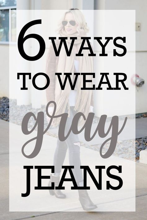 Boots With Pants Women, How To Wear Grey Jeans, Outfits With Gray Pants, Grey Jeans Outfit Black Women, Grey Mom Jeans Outfit, Gray Denim Jeans Outfit, Grey Jeans Outfit Winter, Gray Jeans Outfit Fall, Outfit Grey Pants