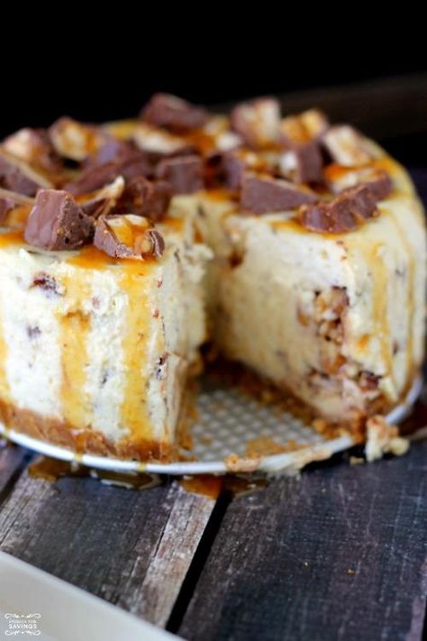 Easy Crock Pot Dessert Recipes, Snickers Recipes, Snickers Cheesecake Recipe, Springform Pan Recipes, Dessert Recipes Chocolate, Snickers Torte, Snickers Recipe, Crockpot Dessert, Small Cheesecakes