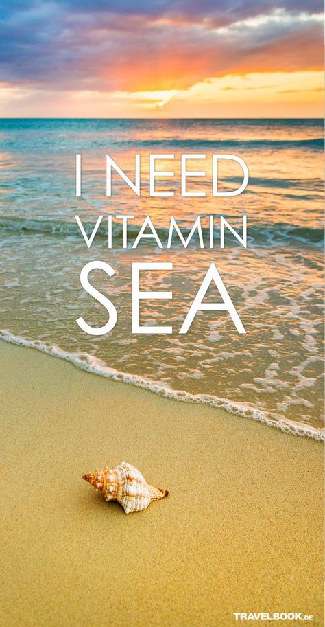 I Need Vitamin Sea, Inspirerende Ord, Ocean Quotes, I Love The Beach, Mermaid Life, Vitamin Sea, Beach Quotes, Beach Time, Beauty Secrets