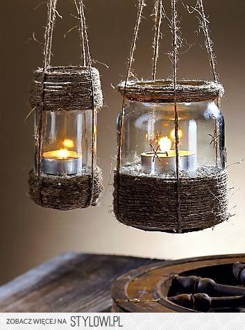 30 Rope Crafts and Decorating Ideas For A Nautical Theme_homesthetics (4) Nautical Rope Crafts, Diy Jars, Hantverk Diy, Crafts With Glass Jars, Jars Diy, Diy Dekor, Mason Jar Lanterns, Lantern Ideas, Jar Lanterns