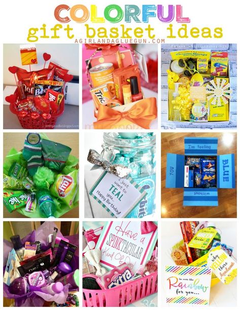 Gift Basket Ideas, Themed Gift Baskets, Ge Bort, Diy Cadeau, Diy Gift Baskets, Birthday Gift Baskets, Cute Birthday Gift, Cadeau Diy, Orange You Glad