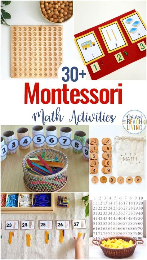 30+ Montessori Math Activities for Preschool and Kindergarten, Montessori math is full of hands-on learning activities, Montessori Math at Home, Montessori Printables and Montessori activities, plus, Montessori materials for home and classroom #Montessori #Montessoriactivities Montessori Preschool Classroom, Math Activities For Preschool, Math Montessori, Montessori Math Activities, Montessori Activities Preschool, Montessori Kindergarten, Maluchy Montessori, Montessori Printables, Montessori Lessons