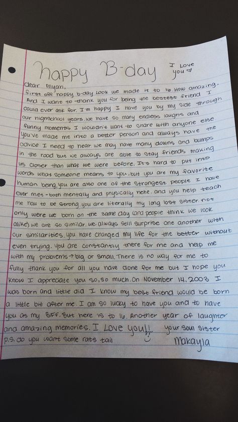 Long Letters For Best Friend, Things To Write In Best Friends Birthday Card, Happy Birthday Bsf Paragraphs, Happy Birthday Letter For Best Friend, Happy Birthday Text Best Friend, Birthday Letter Best Friend, Things To Write To Ur Best Friend, Long Paragraphs For Best Friend Birthday, Things To Get Ur Bsf For Her Birthday