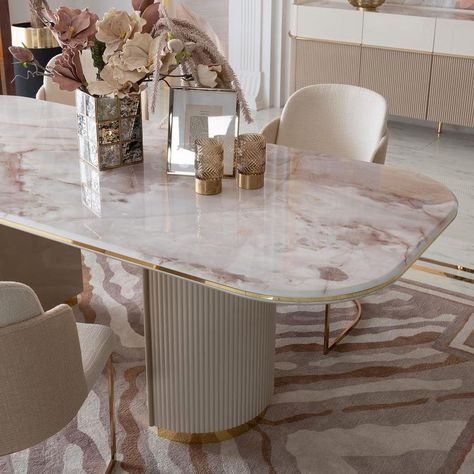 Dining Room Design Luxury, Chair Luxury, Luxury Sofa Living Room, Luxury Dining Table, Luxury Dining Chair, Gold Dining, Mini Bars, Luxury Dining Room, Marble Dining