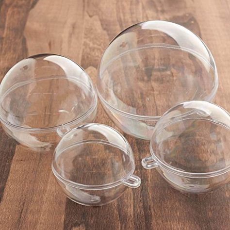 Assorted Clear Plastic Crafting Acrylic Fillable Ball Ornaments and Bath Bomb Molds * Continue to the product at the image link. (This is an affiliate link) Clear Plastic Ball, Holiday Diy Decorations, Clear Plastic Ornaments, Craft Ornaments, Clear Ornaments, Christmas Tree Hanging, Bath Bomb Molds, Diy Holiday Decor, Factory Direct Craft