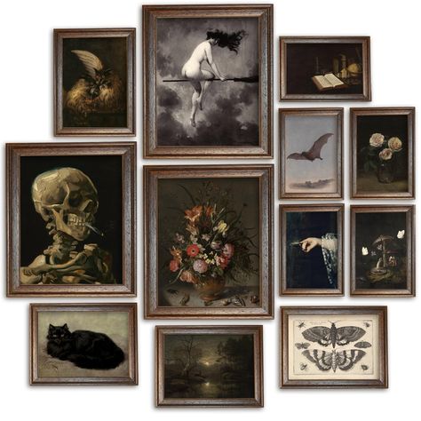 PRICES MAY VARY. Elevate Your Space with Dark Academia Charm: Immerse yourself in the enchanting world of Dark Academia with a curated set of 12 beautifully designed posters. This gothic package includes 3 larger 8x10 inch prints, 4 mid-sized 5x7 inch prints, and 5 smaller 4x6 inch prints, each capturing the essence of the intellectual and mysterious aesthetic. Versatile Sizing for Dynamic Arrangements: Experiment with various layout possibilities as this package offers a mix of sizes, allowing Dark Academia Aesthetic Pictures, Modern Dark Academia, Dark Academia Wall Decor, Dark Academia Posters, Victorian Artwork, Victorian Wall Decor, Dark Academia Room Decor, Dark Academia Wall, Gothic Wall Decor