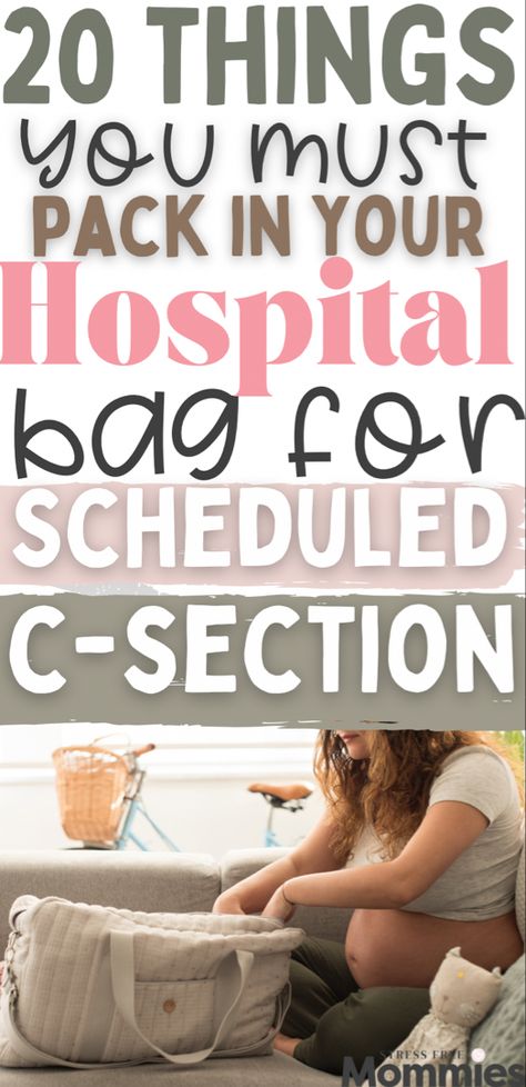 Having a c-section? Make sure to pack these items in your hospital bag. Scheduled c section hospital bag checklist. What do you really need when having a c-section. Labor and delivery hospital bag must haves. Mother Hospital Bag, C Section Bag For Hospital, C Section Packing List, C Section Checklist, Hospital Bag C Section Checklist, Packing Hospital Bag For C Section, What To Pack For C Section Hospital Bag, Mom To Be Hospital Bag, Hospital Bag Checklist For C Section