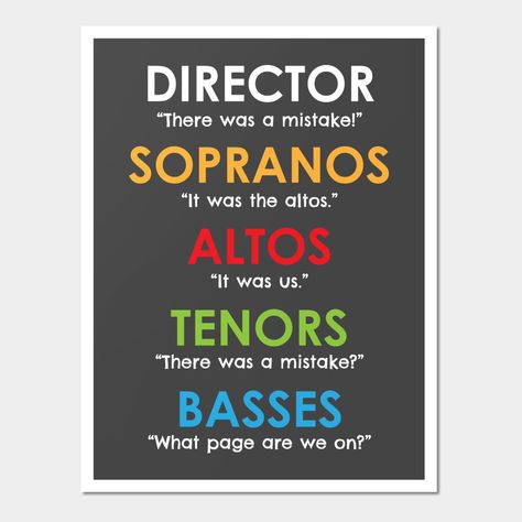 Choir Quotes Singing, Tenor Choir Memes, Choir Room Decor, Singing Room, Choir Poster, Choir Quotes, Choir Director Gifts, Choir Humor, Director Gifts