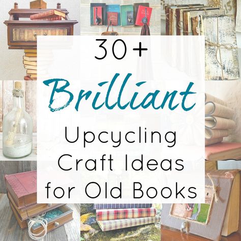 Not sure what to do with old books? This collection of amazing upcycling ideas for old books is full of fantastic repurposed book projects and crafts. Amigurumi Patterns, Ideas For Old Books, Upcycling Craft Ideas, Recycled Book Crafts, Upcycled Books Crafts, Diy Old Books, Recycled Paper Crafts, Diy Buch, Old Book Crafts