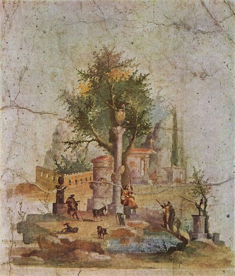 Boscotrecase, Pompeii. Third style Roman Painting, Ancient Pompeii, Ancient Roman Art, Pompeii Italy, Old Painting, Pompeii And Herculaneum, Rome Antique, Ancient Greek Architecture, Ancient Paintings