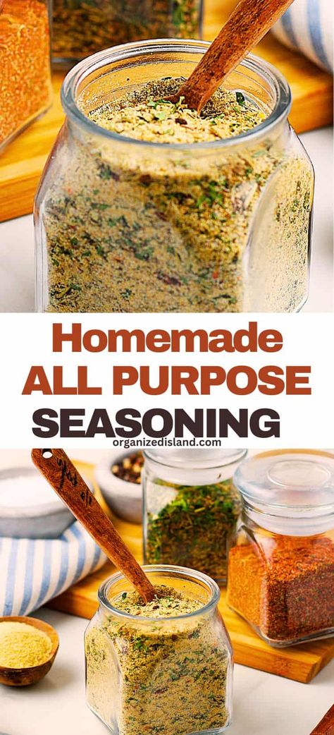 All Purpose Dry Rub Recipe, Dry Ranch Dressing Mix Recipe Homemade Spices, Spice Mix Recipes Diy, Seasoning Blends Recipes, Season Blend Recipe, All Purpose Chicken Seasoning, Chicken Seasoning Blend, Homemade Spice Mixes Gift, Diy All Purpose Seasoning