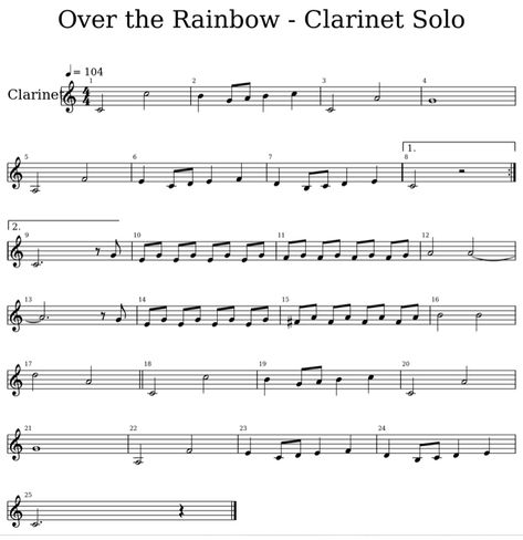 Somewhere Over The Rainbow Sheet Music, Clarinet Music Easy, Percussion Sheet Music, Golden Hour Clarinet Sheet Music, Bb Instrument Sheet Music, Careless Whisper Clarinet, Bb Sheet Music, B Flat Clarinet Sheet Music Easy, Bass Clarinet Music